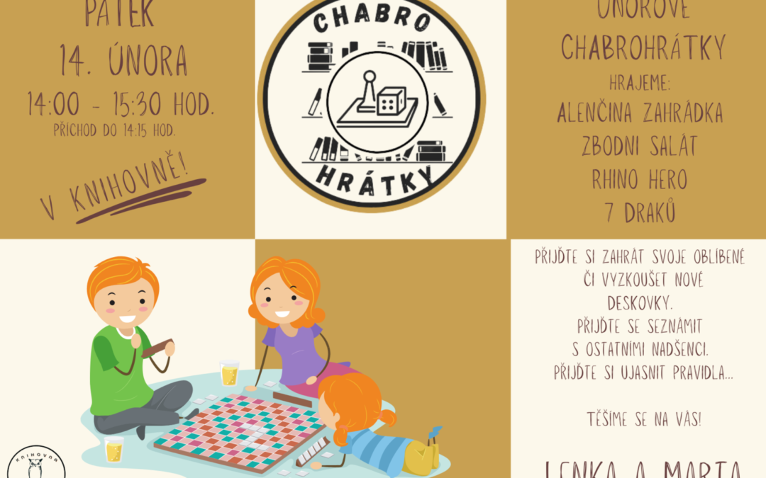 Deskovky v knihovně pravidelně